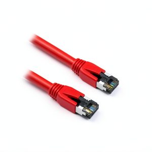 Nippon Labs Cat8 Ethernet Cable 40Gbps Shielded Red-0