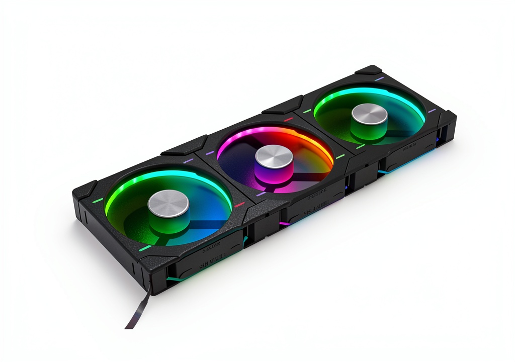 Phanteks D30-140 fan illuminating with D-RGB lighting in a PC case