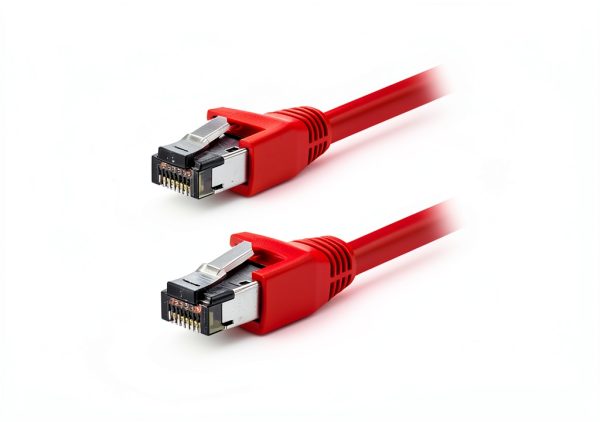 Nippon Labs Cat8 Ethernet Cable 40Gbps Shielded Red-1