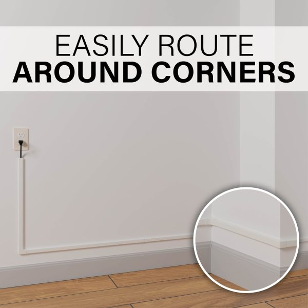 On Wall Cable Concealer Kit Paintable Cord Cover TV Mounting-8