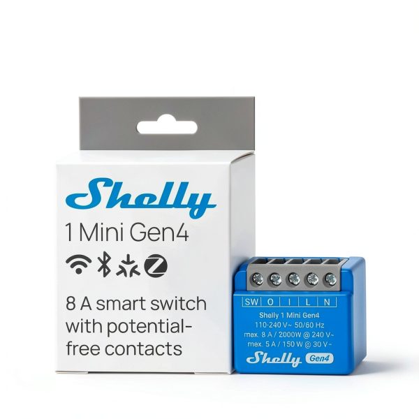 Shelly 1 Mini Gen4 Smart Switch with Wi-Fi, Zigbee & Matter-0