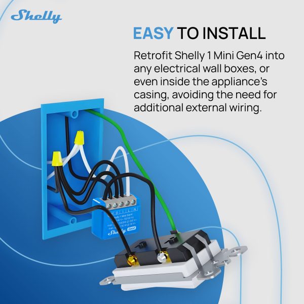 Shelly 1 Mini Gen4 Smart Switch with Wi-Fi, Zigbee & Matter-4