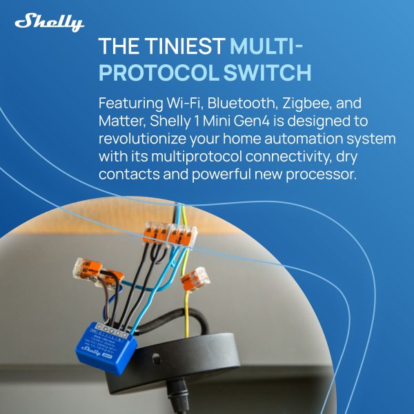 Shelly 1 Mini Gen4 Smart Switch with Wi-Fi, Zigbee & Matter-5